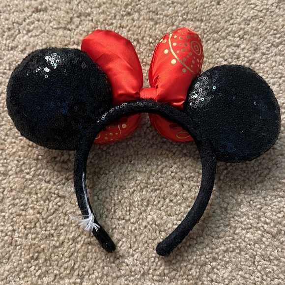 Red and Gold Lunar New Year Disney Parks Ear headband - Picture 2 of 2